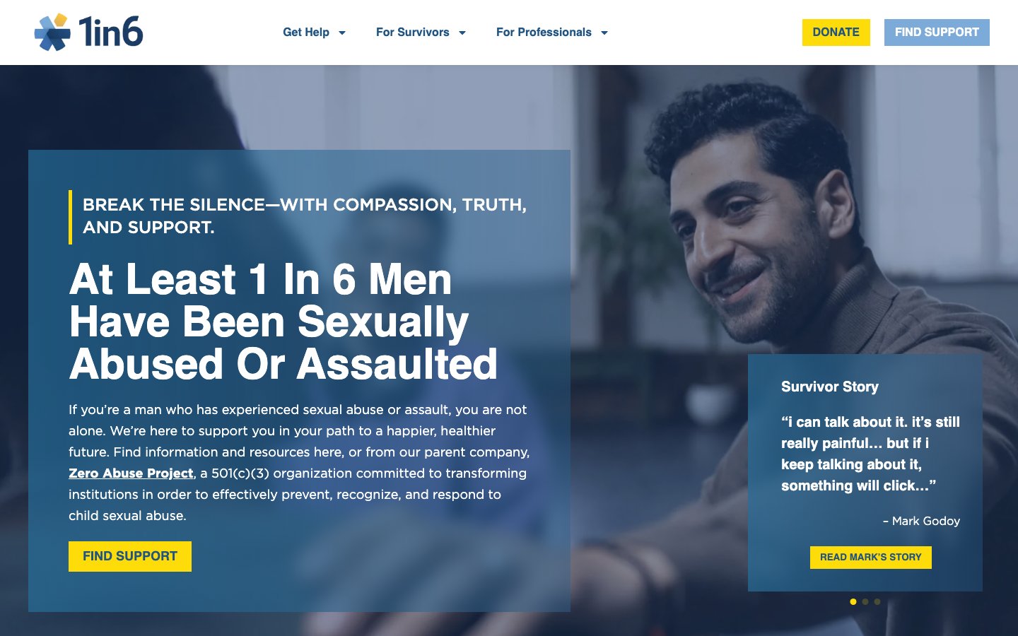 1in6 website screenshot