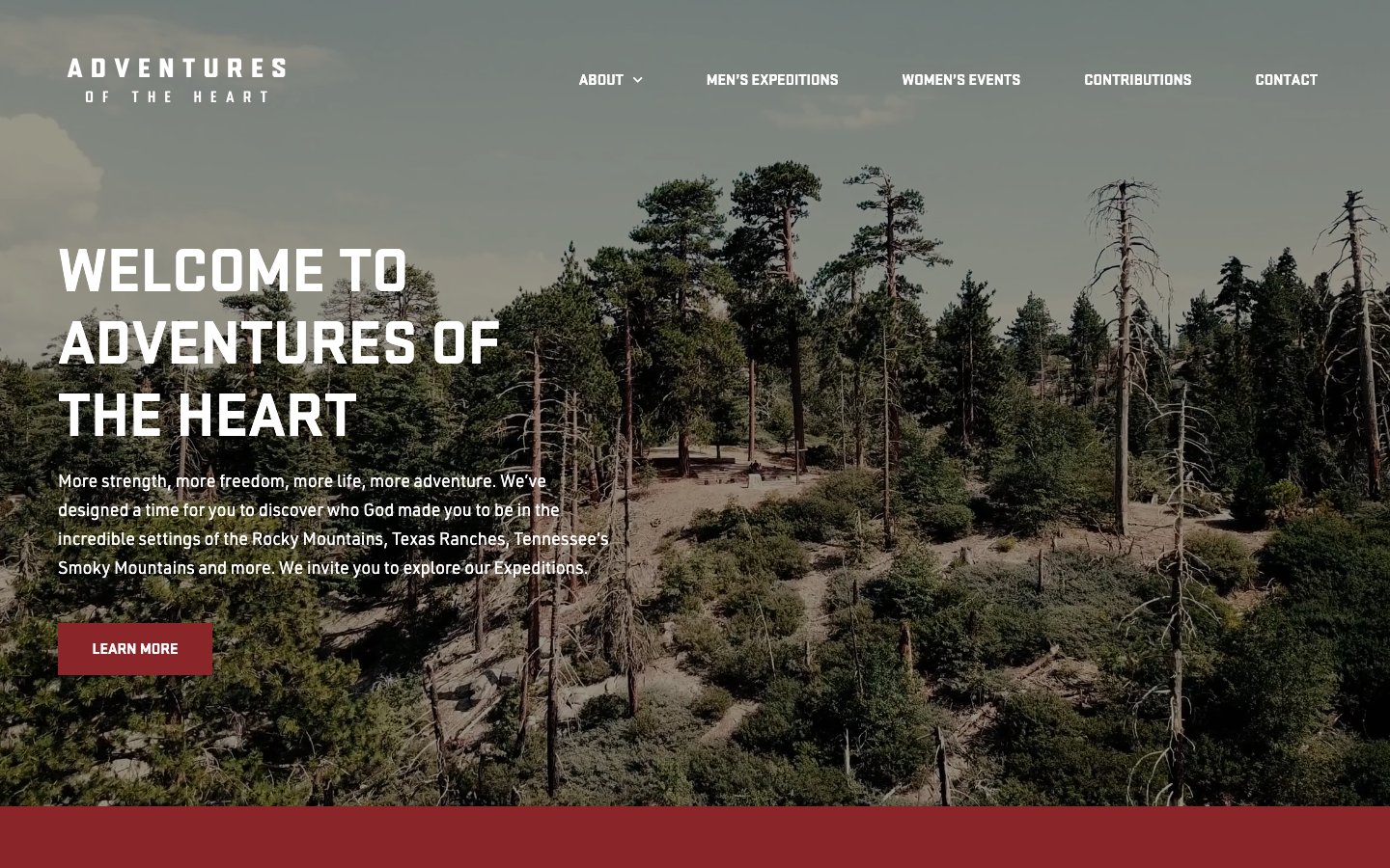 Adventures of the Heart website screenshot