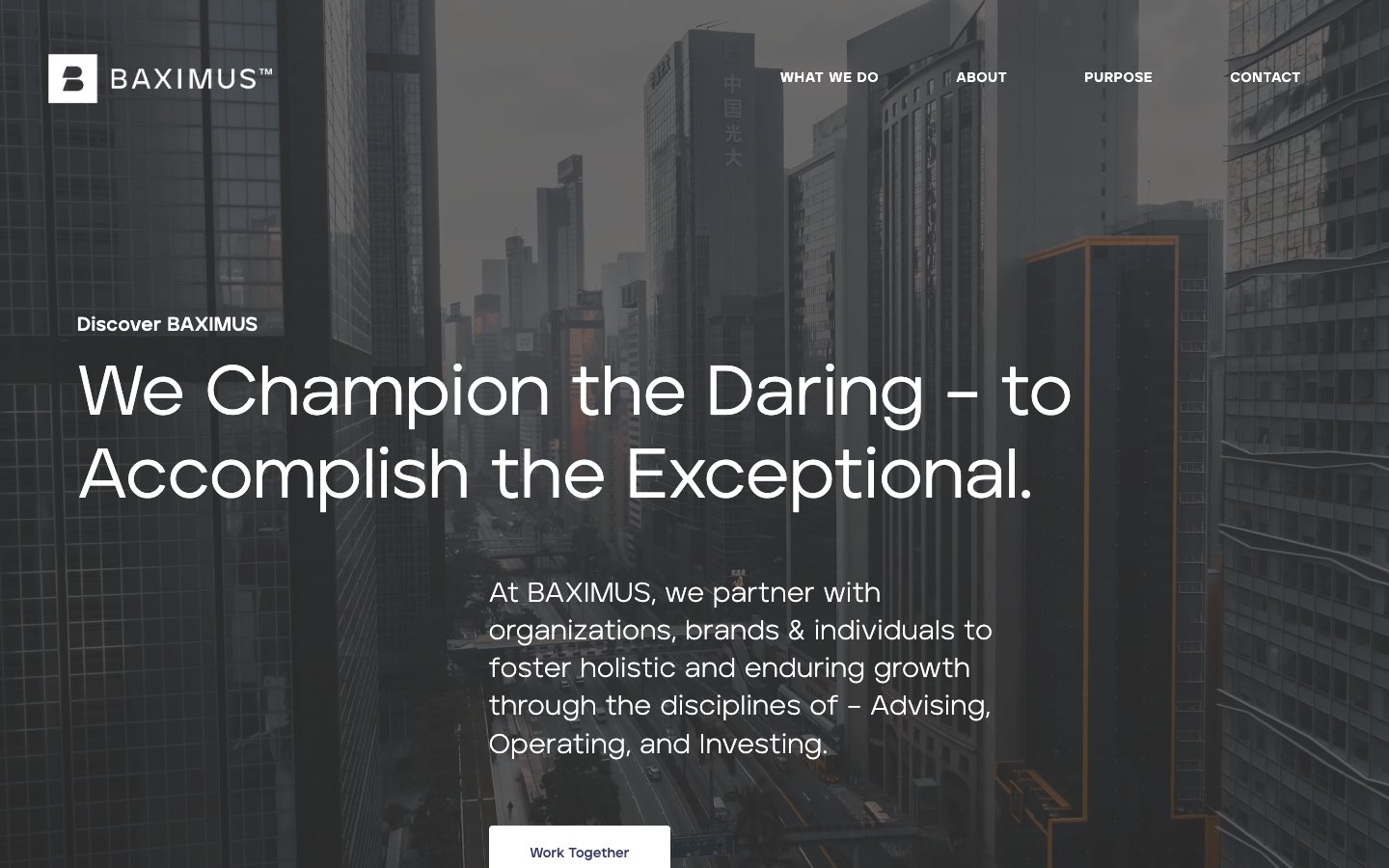 BAXIMUS website screenshot