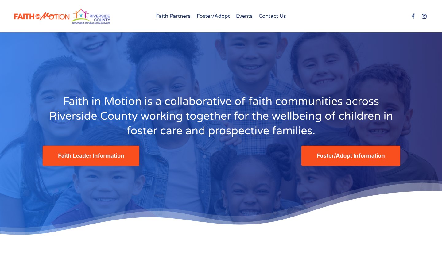 Faith in Motion website screenshot