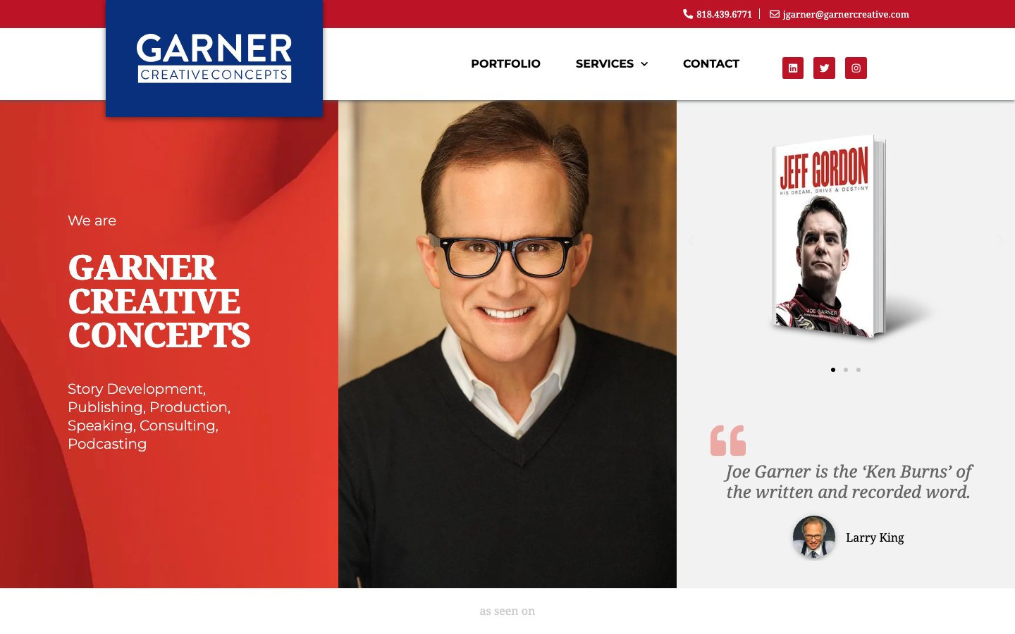Garner Creative Concepts website screenshot
