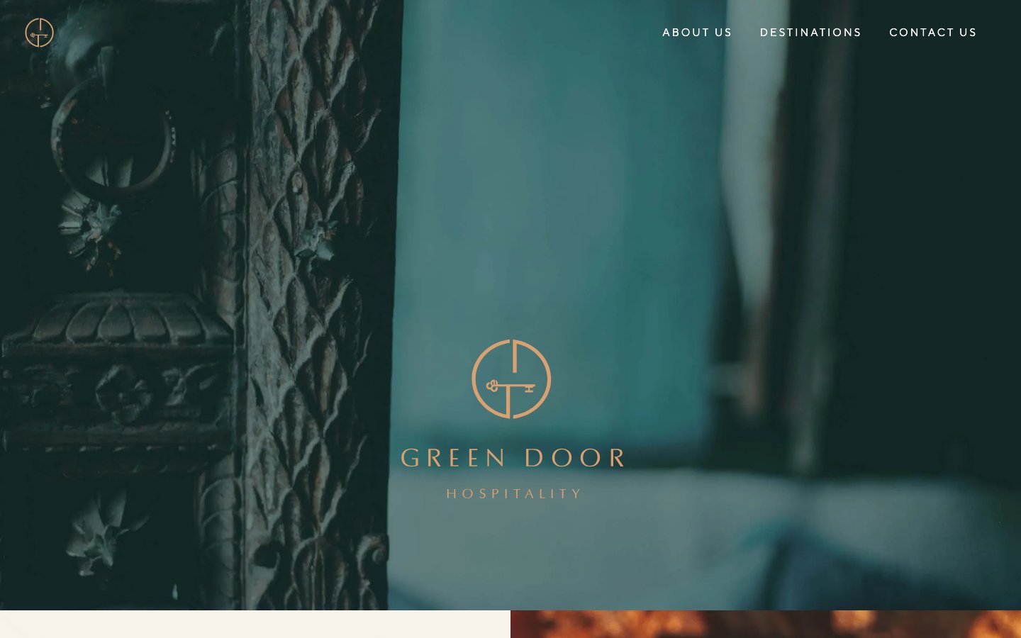 Green Door Hospitality website screenshot