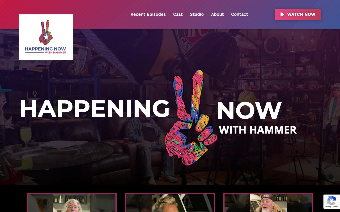Happening Now With Hammer website screenshot