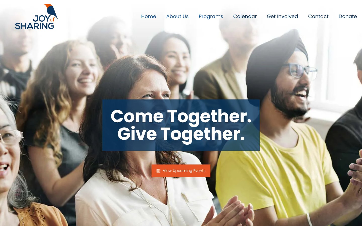 Joy of Sharing Center website screenshot