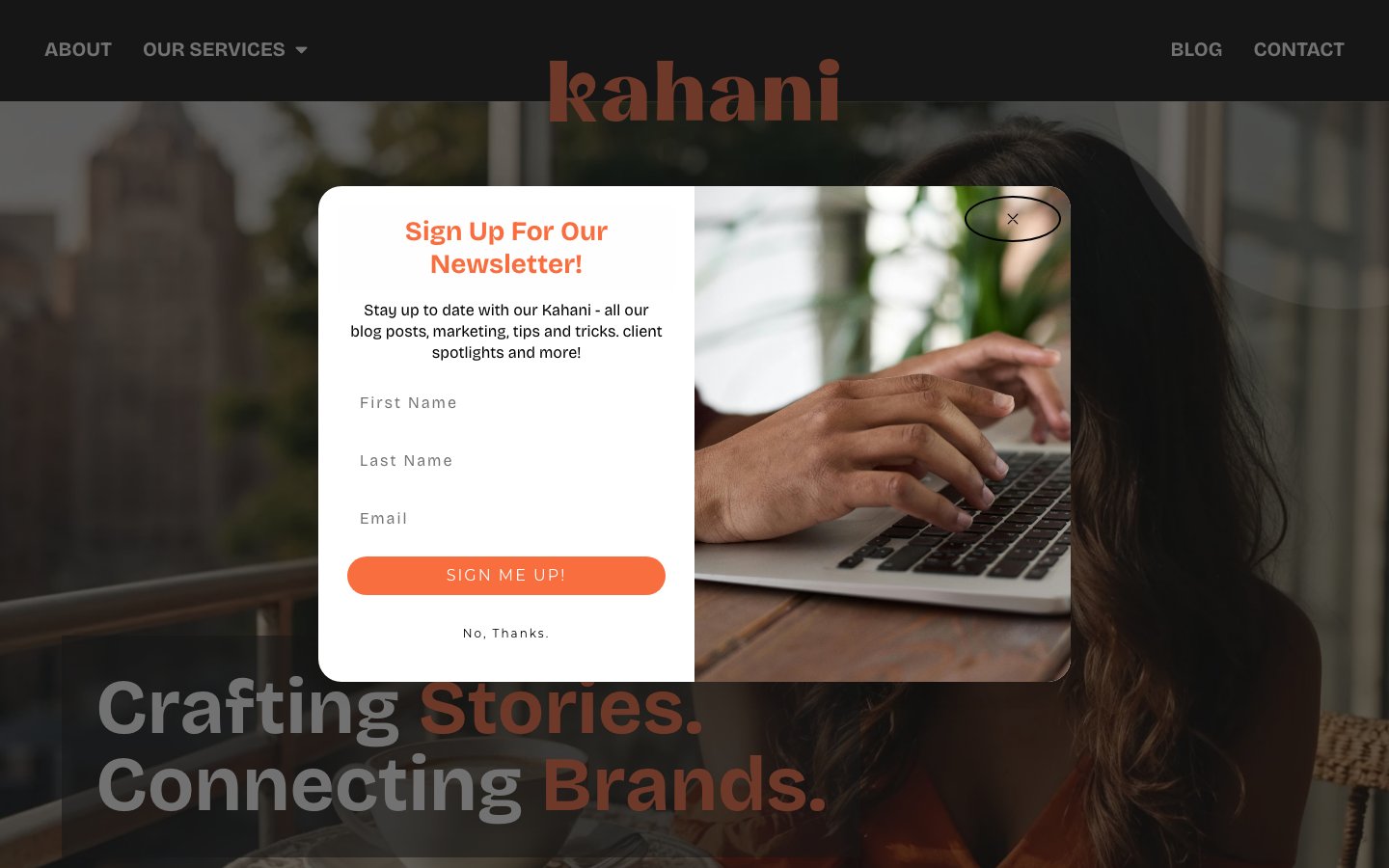 Kahani Digital website screenshot