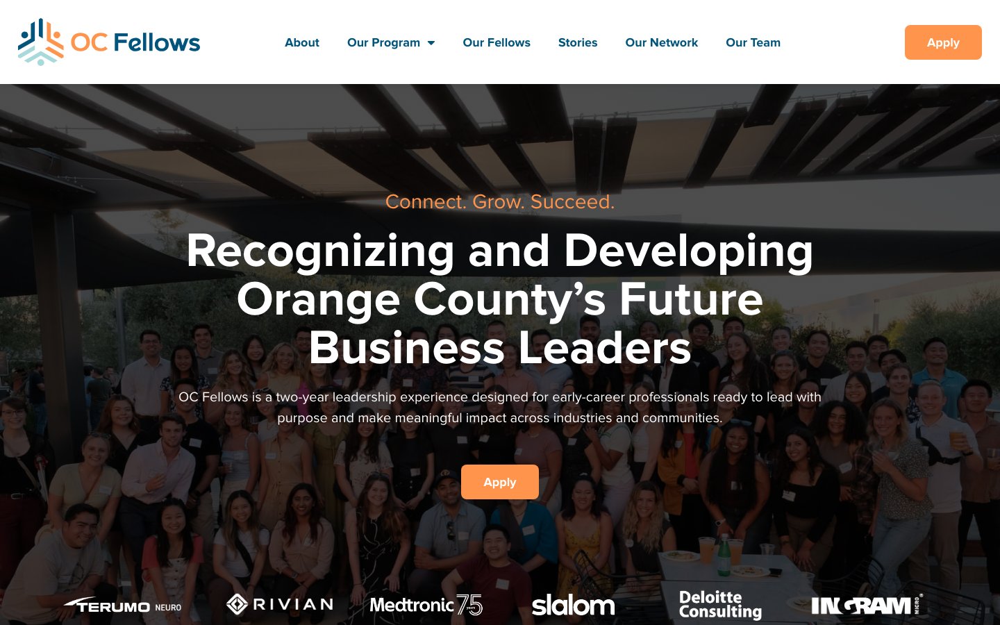 Oc Fellows website screenshot