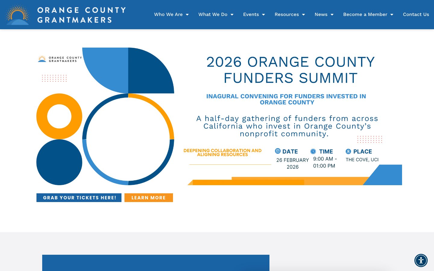 OC Grant Makers website screenshot