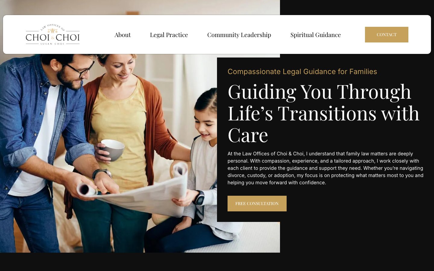 Law Offices of Choi & Choi website screenshot