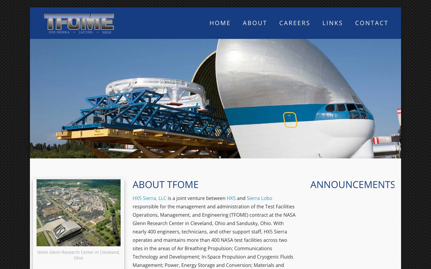 TFOME website screenshot
