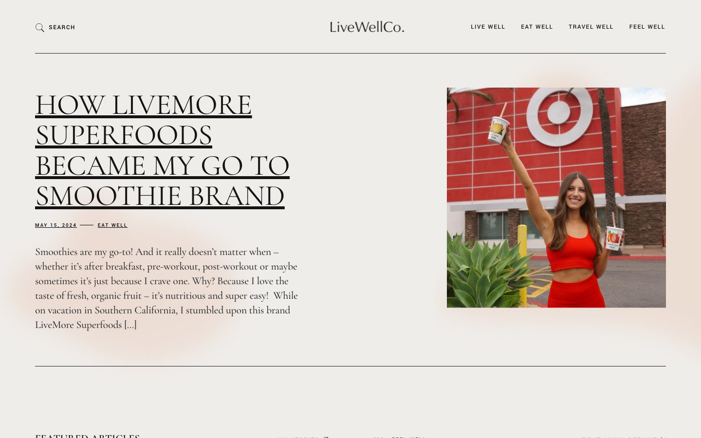 Live Well Collective website screenshot
