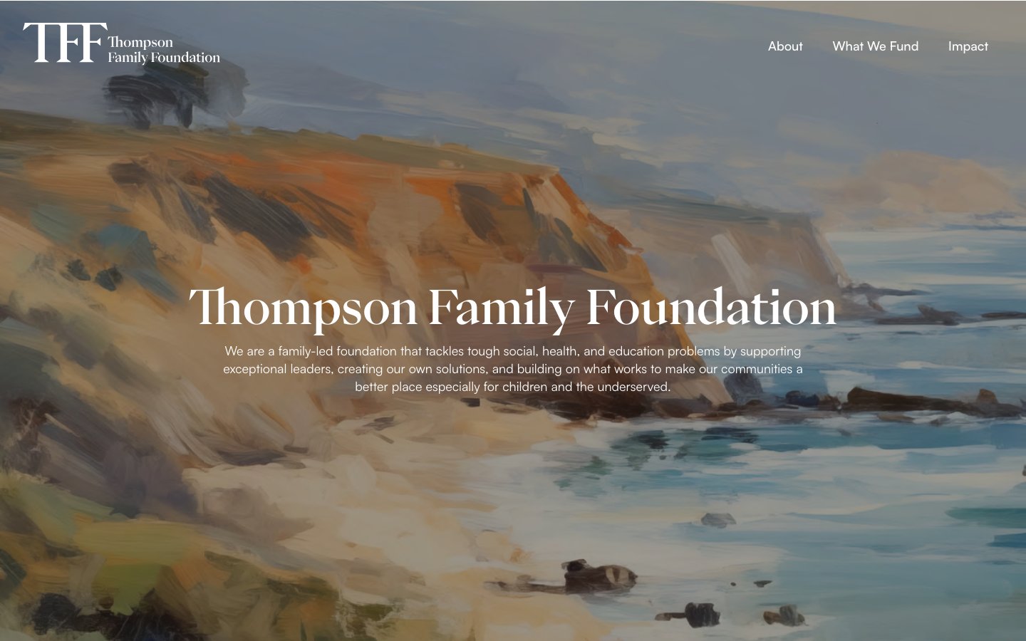 Thompson Family Foundation website screenshot