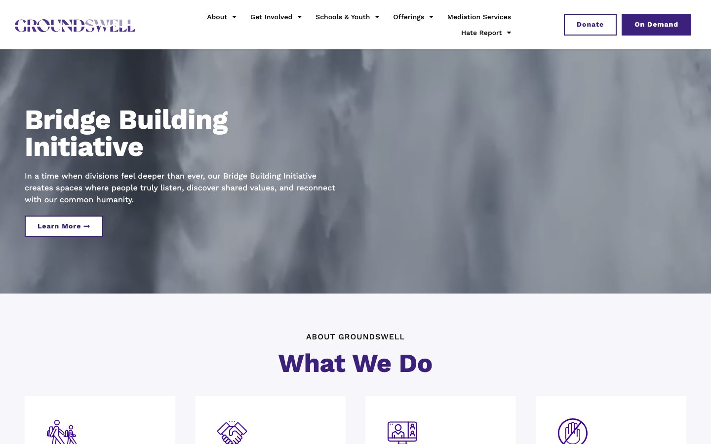 Groundswell website screenshot